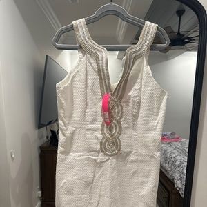 Lilly Pulitzer white shift dress size 14